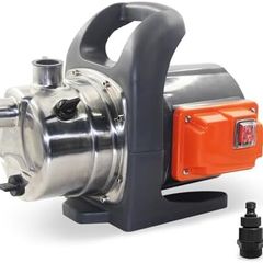 1200W Portable Garden Booster Jet Pump, 3500L/H Stainless Steel Pressure Pump, Max Water Lift 46m, 4.6 bar