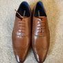 Remus Uomo Men's Tan Leather Wingtip Shoes UK 6.5 Image 2