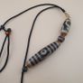 Vintage Himalayan Tibetan Treasure Vase & 3 Eyes Agate Dzi Pendant Necklace Image 8