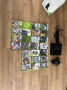 XBox 360 25gb game console and games