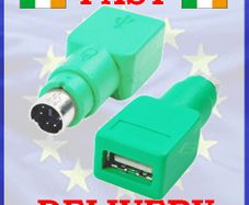 New USB PS2 PS/2 Mouse Keyboard Connector Adaptor Adapter