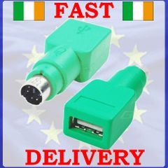 New USB PS2 PS/2 Mouse Keyboard Connector Adaptor Adapter