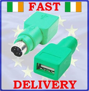 New USB PS2 PS/2 Mouse Keyboard Connector Adaptor Adapter