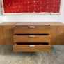Vintage Mid Century Walnut & Glass Sideboard Scandinavian Image 5