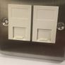 1 Gang Brushed Steel Double RJ45 Plate Image 2