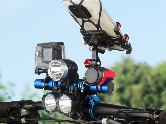 20cm Aluminium Alloy Bicycle Handlebar Extended Bracket Bike Headlight Mount Bar Computer Holder Lamp Support Rack Alloy Fiber Stand