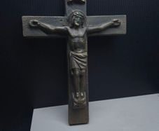 Large Early 20th Century Irish Bronze Crucifix Made in Eire
