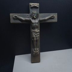 Large Early 20th Century Irish Bronze Crucifix Made in Eire