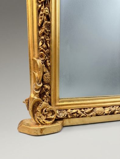 Victorian Style Giltwood Overmantel Mirror
