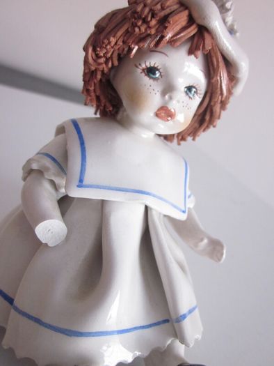 Lino Zampiva Spaghetti Hair Porcelain Girl Figurine