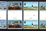 1976 Guernsey Lighthouse Commemorative Stamps Gutter Pairs Mint Never Hinged (MNH)