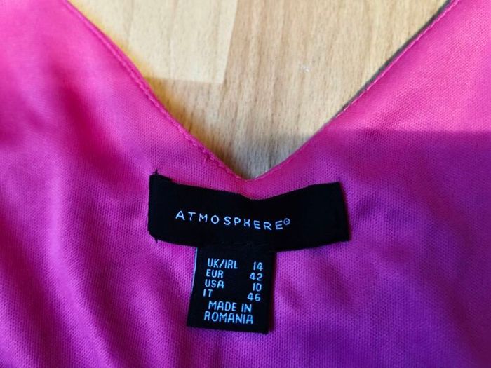 Pink Dress Size 42  UK 14 Ruffle Detail Worn Once