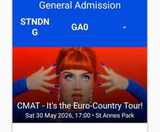 2x CMAT Tickets, St Anne's Park, May 30th