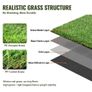 Artifical Grass, 1.8 x 3 m Rug Green Turf, 35mmFake Door Mat Outdoor Patio Lawn Decoration, Easy to Clean with Drainage Holes, Perfect For Multi-Purpose Home Indoor Entryway Scraper Dog Mats Image 3