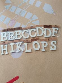 Large wooden letters