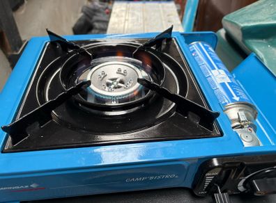camping stove and gas