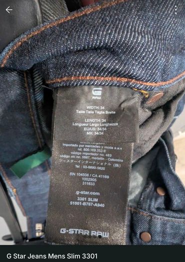 G Star Jeans size 34 34