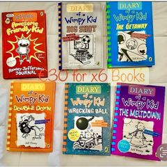 As NEW Diary of a Wimpy Kid Books X 6