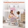 Ice Cream Cart for Kids, 20+ PCS Accessories, Pretend Play Ice Cream Shop Kitchen Food Toys with Ice Cream Cone & Popsicle, Awning & Freezer, Storage Drawers & Flipping Menus, For Kids Aged 3-7 Image 2
