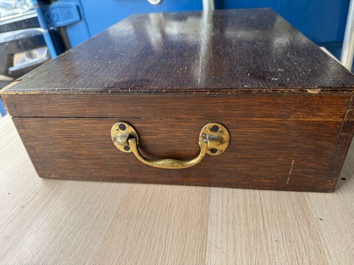Antique Oak Maples Cutlery Canteen