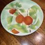 Print a la Main - St Clement France - 21 cm diameter colourful plate with Peaches and Leaves Image 6