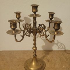 Antique brass candleabra