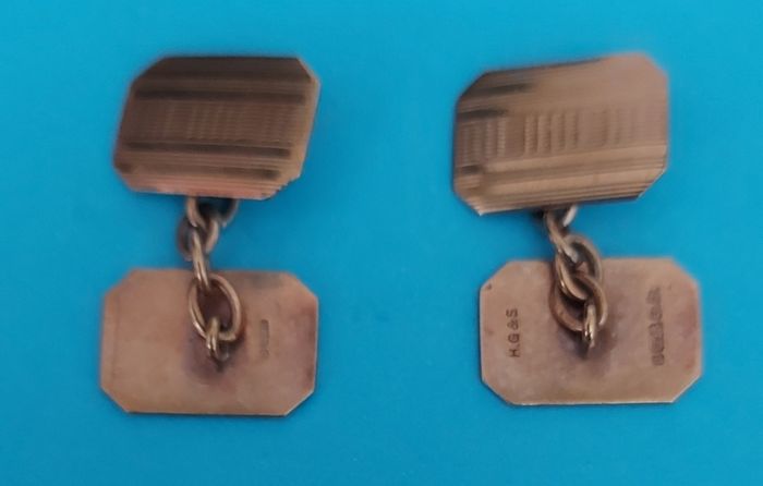 9 Ct Gold Cuff Links 5.3g