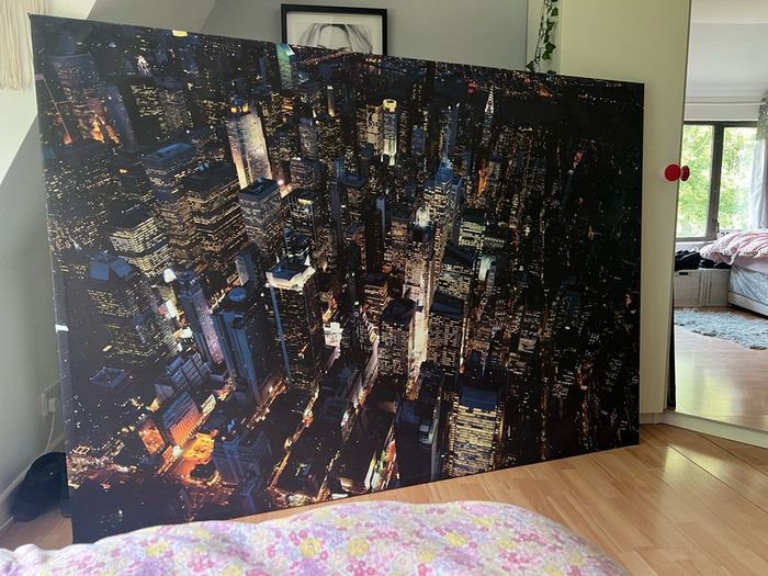 Large Wall Picture of New York with Frame