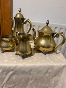 Vintage Ornate 4-Piece E.P.N.S. Tea & Coffee Service Set