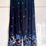 Wide Leg Floral Trousers, Black Flowy Summer Trousers  - Size 14 Image 2