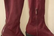 Pilar Abril Red wedge Boots