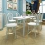 Dining Chairs 6 pcs White Solid Rubber Wood Image 6