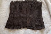 Wallis brown lace bodice Top