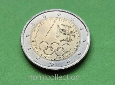 Portugal 2021 year Uncirculated 2 Euro coin.
