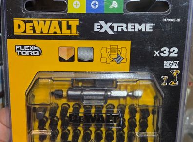 DEWALT Extreme 6.35mm Hex Shank Mixed Impact Torsion Screwdriver Bit Set 32 Pcs
