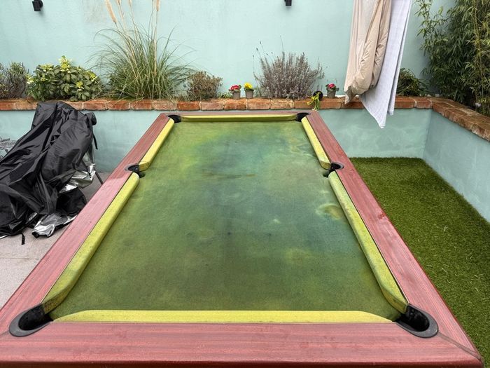 7' x 4' slate pool table