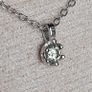 Natural Gray Diamond 0.136ct GWLAB Certified S925 Rhodium-Plated Pendant Image 3