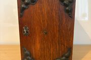 Antique Art Noveau Edwardian period oak petit tabacco cabinet c1900.
