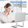 Laptop Stand for Desk, Metal Laptop Riser Holder, Removable Notebook Stand Ventilated Cooling Computer Riser Compatible Image 2