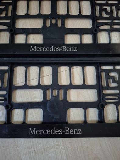 2x mercedes benz registration plate frame