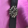 New with tags. 68cm Black Jewelled Elasticated Belt. Image 6
