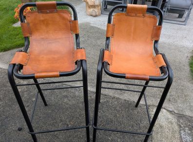 Two highback barstools