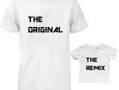 Funny Cute Daddy and Baby Matching T-Shirts Set - the original-the remix