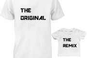 Funny Cute Daddy and Baby Matching T-Shirts Set - the original-the remix