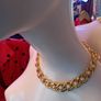Vintage 1980s Statement Necklace Gold tone and Pearl Image 3
