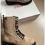 SOliver Taupe Biker Boots Image 3
