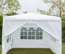 Gazebo Canopy  Party Tent  3m x 3m  White