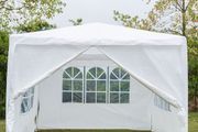 Gazebo Canopy  Party Tent  3m x 3m  White