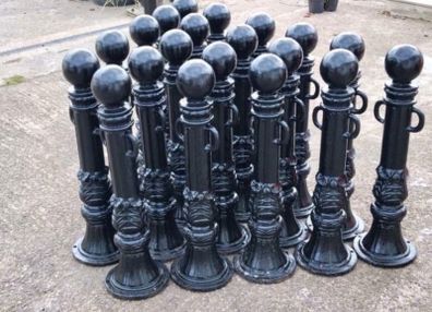 Brand new cast iron bollards