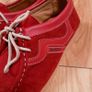 Susst Bright Red Suede Moccasin Loafers Wallabee Lace-up Shoes 7UK/41EU Image 6